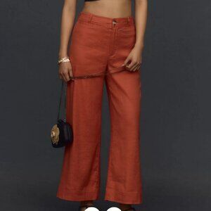 Maeve The Ettie High-Rise Crop Wide-Leg Pants: Linen Edition